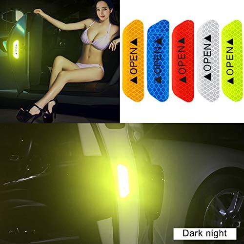 4pcs Car Door Open Safety Anti-Collision Warning Reflective Stickers For Camry Corolla Rav4 Land Cruiser Car Accessories