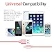 Suanna iPhone Cable 3Pack 10FT Nylon Braided Certified Lightning to USB iPhone Charger Cord for iPhone 7 Plus 6S 6 SE 5S 5C 5, iPad 2 3 4 Mini Air Pro, iPod Nano 7 - Pink