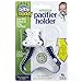 Baby Buddy Pacifier Clip Holder, Newborn Essential with Universal Fit for all Binky and Teether Brands, Ages 4+ Months, Navy & White, 1 Pack