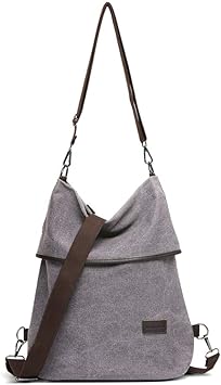 gray canvas backpack