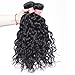 Vipbeauty 3 Bundles Of Brazilian Hair 7A Grade 100% Unprocessed Virgin Water Wave Wair Natural Black 95-105g/pc