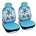 Blue Palm Tree Car Seat Covers - Tropical Islander - Front Universal Fit