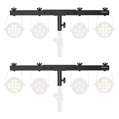 NiuNyuNeu DJ Lighting Bar T-Bar Extension Cross Bar Mount for DJ Light Stand Tripod Speaker Stand, Set of 2