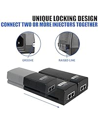 BV Tech poe i100g Single Port 30 W Inyector PoE Gigabit (Negro)