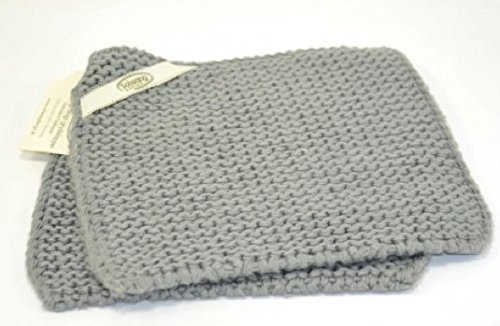 Solwang Oven Mitts Pot Holder Knitted Grey Steel Grey Medium
