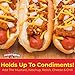 Grease-proof, Warming Foil Hotdog Wrapper Bags 50pk. Classic HotDog Bags in Aluminum Wrap, Keep Hot Dog Warm and Fresh. Super Durable Perfect Party Supplies for Carnival, Fundraiser, Concession Stand