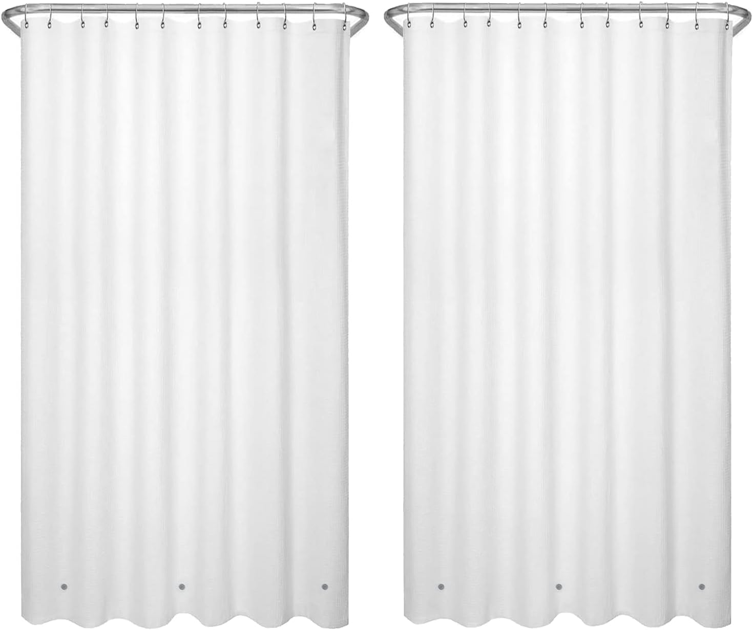 LiBa Shower Curtain Liners, PEVA 2 Pack White Bathroom 72