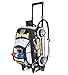 Children Toddler Kid's 2-4-6th Grade Pupils School Bag Backpack with Wheeled Trolley Hand, 3D Police car (black)