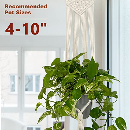 BOMQIA Macrame Plant Hangers Indoor Macrame Hanging Planters for Indoor ...