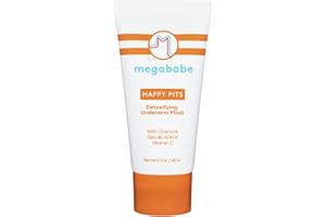 Megababe Underarm Mask - Happy Pits | With Detoxifying Charcoal & Vitamin C | 3 fl oz
