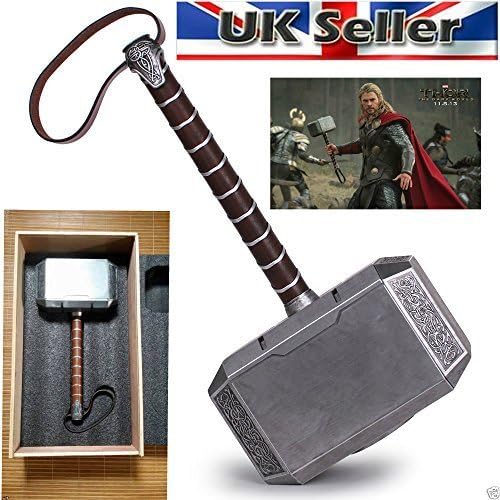 Brand New 1:1 Customized High Quality Thor Mjolnir Hammer Halloween Cosplay UK by Thor's Hammer