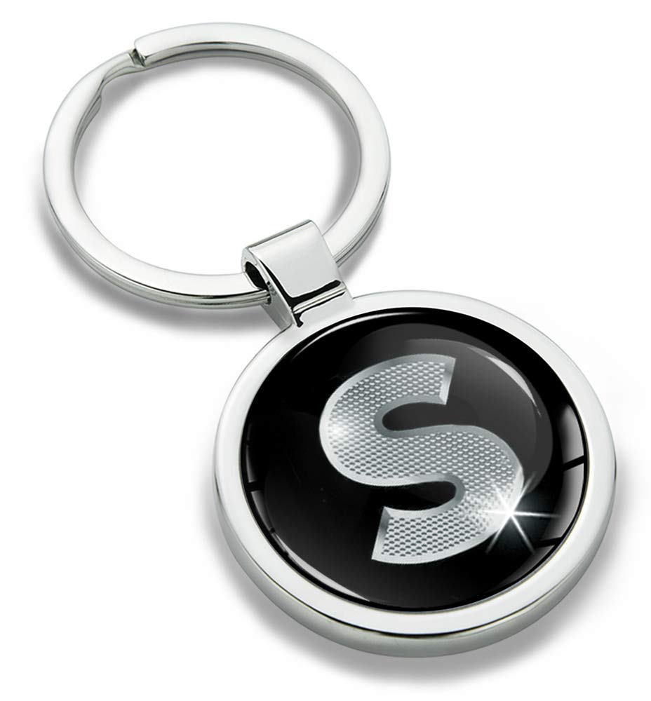 Biomar Labs Letter Keychain Alphabet Initial Keyring 3D Metal Stainless Steel Personalised Initials Charm for Car Keys House Keys Available in Silver (S in Silver KK 19) — image 1