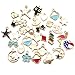 iloveDIYbeads 60pcs Mixed Assorted Gold Plated Enamel Animals Fruit Moon Star Dainty Dangle Charm Pendant for DIY Jewelry Making Necklace Bracelet Earring DIY Jewelry Accessories Charms (M330)