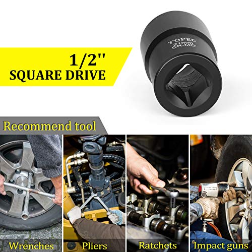 Topec Twist Socket Set Lug Nut Remover Extractor Tool 5 Piece Metric