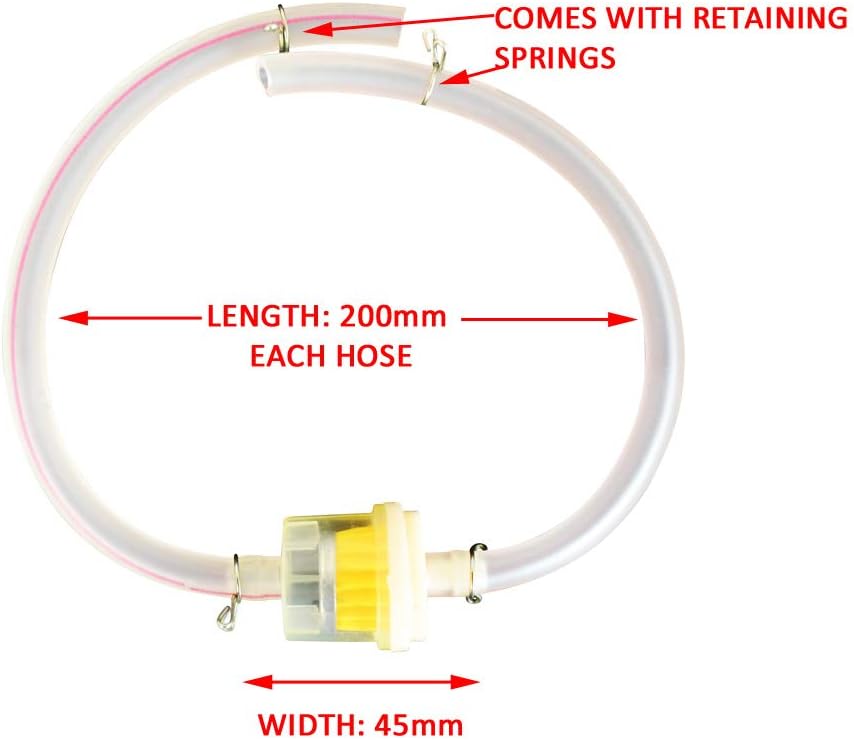 Clear Motorbike Fuel Filter Line Tube Hose with Fuel Filter ( 4mm Inner Diameter ) 8mm external Diameter Petrol Oil Motorcycle Dirt ATV Moped Scooter Trike Quad - Image 3