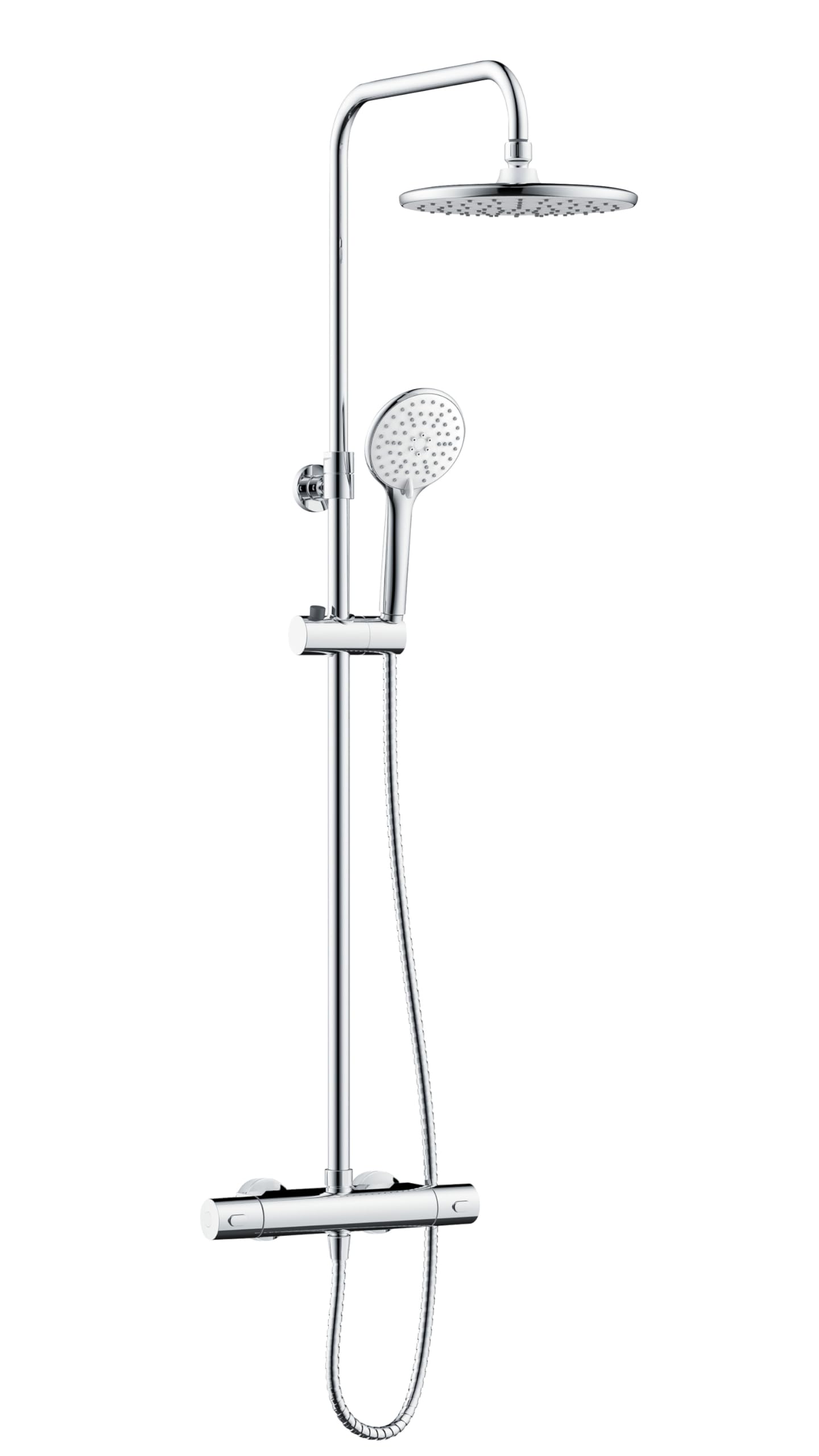 Bristan BUZ2 SHXDIVCTFF C Buzz Safetouch Rigid Riser Bar Mixer Shower, Chrome