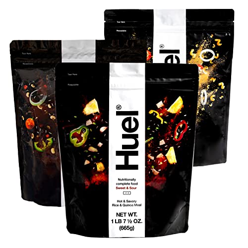 HUEL Hot and Savory Vegan Variety Pack Mexican Chili, Mac and Cheese