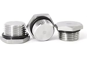 1PC M16x1.5 Metric Male Thread 304 Stainless Steel Sealing Ring Hex Head End Cap Screw Pipe Fitting