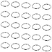 Set of 20 Silver Metal O-Rings for Purse Straps, Bags, and Backpacks