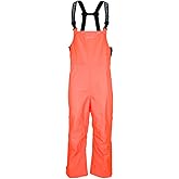 Vallation Outerwear, Men’s Dark Rain Bib, Medium, Orange