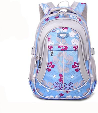 School Backpack Cute Bookbag for Girls Boys Outdoor Daypack for Middle School Students (Blue)