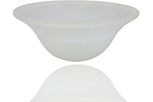 LIGHTACCENTS Alabaster White Glass Lamp Shade Replacement for Floor Lamp - Lamp Shade for Floor Lamps with Medium Base E26 Socket- Floor Lamp Shade - Floor Lamp Replacement Glass Lamp Cover (White Marble)