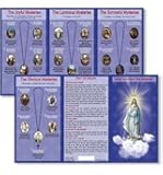 Autom Hail Mary Our Father Prayers How to Pray the Rosary Tri Fold Instructions Pocket Holy Card