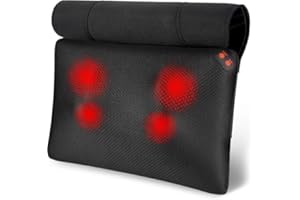 WOQQW Back Massager with Heat, Shiatsu Neck and Back Massager, Electric Deep Tissue 3D Kneading Massage Pillow for Neck, Back