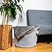 Extra Large Cotton Rope Storage Baskets Woven Toy Basket for Nursery, Grey Wicker Basket for Fabric, Round Baby Diaper Laundry Basket with Handles, Blanket Bins for Living Room
