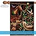Toland Home Garden 1010479 Christmas Barn Christmas Flag 28x40 Inch Double Sided for Outdoor Winter House Yard Decoration