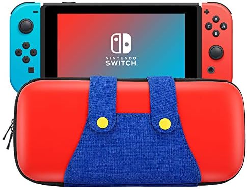 Nintendo Switch ケース Atic 任天堂 ニンテンドー 通常便なら送料無料 スイッチ 収納バッグ イヤホンなど小物収納可能 耐衝撃 ケーブル マリオ Red Blue ゲームカード Eva素材 収納カバー