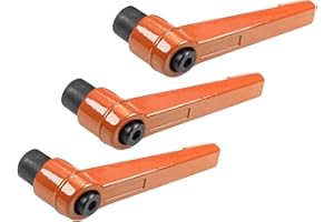 MroMax 3Pcs M8 Clamping Lever Handle Aluminum Alloy Female Thread Adjustable Handle Lathe Machine Knob for Machinery, Woodworking and Industry Equipment