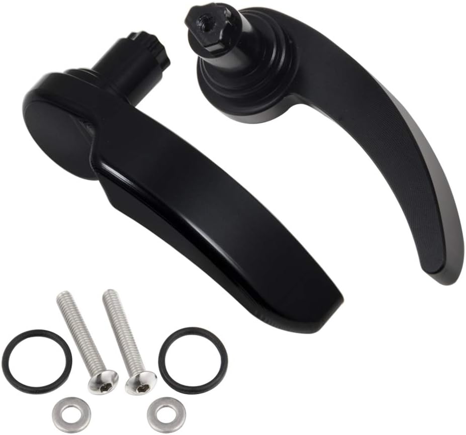 Amazicha Black Aluminum Saddlebag Saddle Bag Latch Kit Lifter Compatible for Harley Davidson Touring Road King Street Electra Glide Ultra Limited FLHR FLHT FLHX FLHTK 2014-2019: Automotive