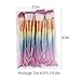 Yoseng Makeup Brush Set Mermaid Beauty Cosmetic Tools Kabuki Professional Fishtail Blush Foundation Blending Eyeliner Powder Eyeshadow Cream Concealer Eyebrow Brushes Fish Scale for girl daughter
