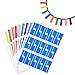TecUnite 20 Sheets Self-Adhesive Cable Labels Waterproof Tear Resistant Cord Label Stickers, 600 Pieces Totally, 10 Colors