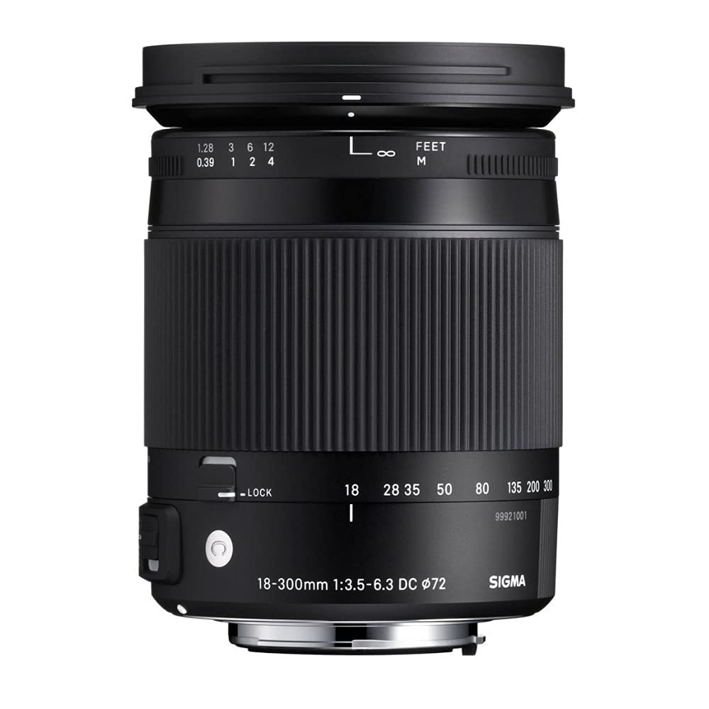 Sigma 886306 0.709-11.811 in F3.5-6.3 Lente DC Macro OS HSM contemporáneo para Nikon, negro