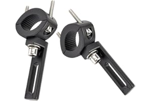 FOMIYES 2Pcs Motorcycle Fog Light Bracket Clamp Mount for 2-3.5Cm Tubes, Black Motorcycle Headlight Mounting