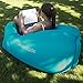 CleverMade Inflatable Lounger: Lightweight Recliner Style, Portable Outdoor Beach Chair with Carry Bag, Ground Stakes, and Storage Pockets, Lime