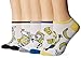Universal Women's Despicable Me 5 Pack No Show Socks, White Assorted, 9-11