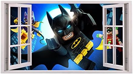 Window Various Designs Wall stickers Vinyl wall art for cars bikes caravans homes Customise4U™ (batman & robin window)