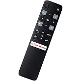 Remote Control (RC802V FNR1) Replacement for All TCL Android 4K UHD Smart TV Without Voice Command