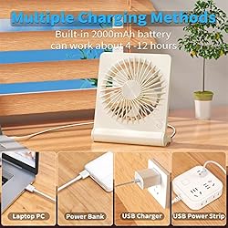 JOSTRY Mini Desk Fan with Strong Airflow,Portable