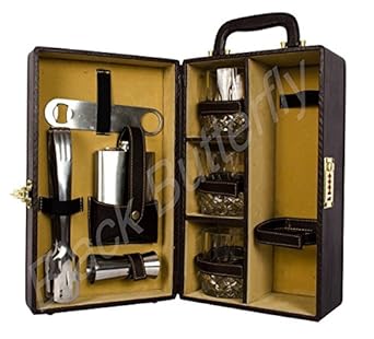 Black Butterfly Bar Accessories Set For Car