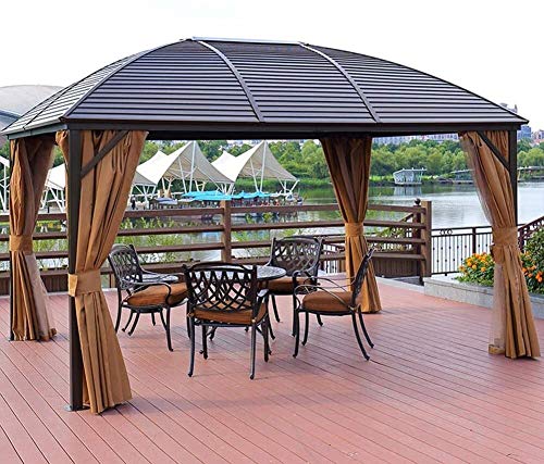 HLZY Gartenmöbel Pavillon Garten Gazebo, Patio Pavilion Markise Aluminium-Pavillon Mobil Four Corner Pavilion… – Bild 6