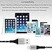 Zdatt 3.3ft/1M Nylon Braided 8 Pin Apple Lightning Cable MFi Certified Reversible USB Charging Sync Cable Cord Charger with Aluminum Connector for iPhone 5s/5/6/6s Plus/SE,iPad Mini/Air/Pro-Black