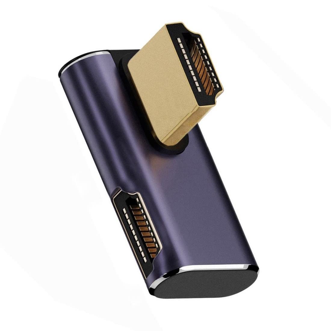 chenyang CY HDMI 2.1 Converter Adapter,HDMI Male Right Side to Female 90 Degree Right Angled Low Profile UHD Extension Converter Adapter — image 1