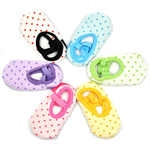 Cunina Baby Socks 6 Pairs Baby Anti Slip Non Skid Cartoon Cute Socks for 8-36 Months Toddlers Baby and Infants