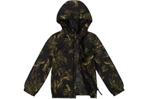 CASELAND Boys Rain Jacket Hooded Kids Water-resistant Raincoat Casual Lightweight Breathable Windbreaker Outwear