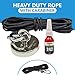 Supremacy Co. 881 lbs Pulling Force Super Strong Neodymium Fishing Magnet Kit with 33feet Rope+Threadlocker+Carabiner- M10 Eyebolt-Countersunk Hole Diameter 3.54 inch(90mm) for Magnetic Fishing