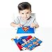 Bumkins Reusable Sandwich and Snack Bags, for Kids School Lunch and for Adults Portion, Washable Fabric, Waterproof Cloth Zip Bag, Travel Pouch, Food-Safe Storage, 3-pk DC Comics Superman